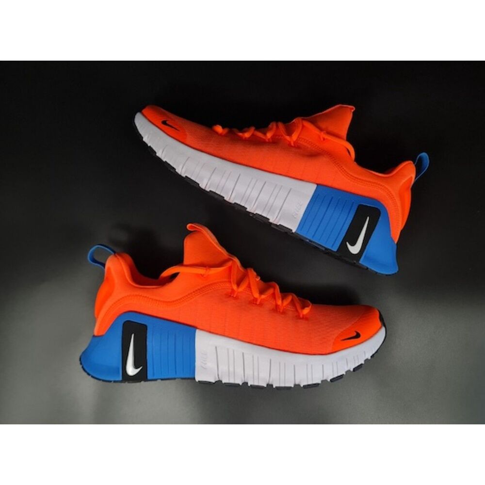 Nike Free Metcon 6 Total Orange Photo Blue Black White. SIZE 10.5 - FJ7127-802